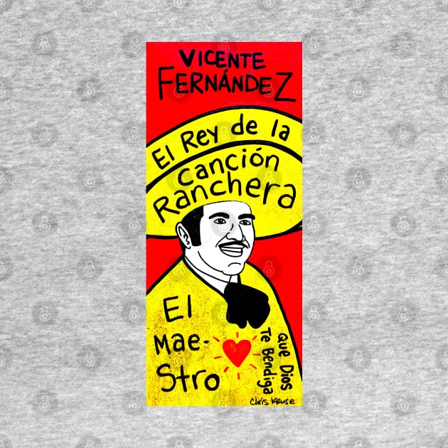 Vicente Fernandez pop folk art by krusefolkart